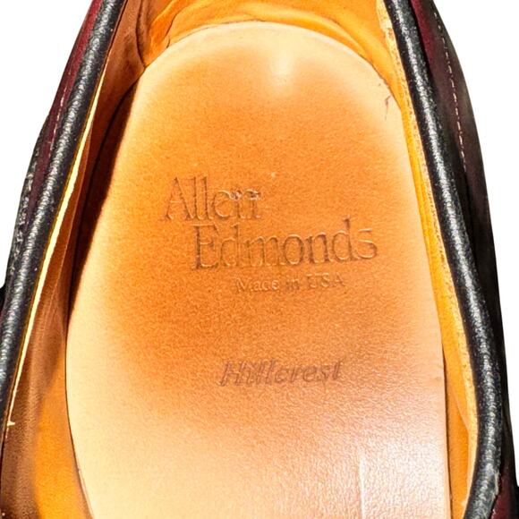 Allen Edmonds Hillcrest Oxfords Men\'s Sz 10 C Burgundy Leather Bicycle Toe Shoes main image 5